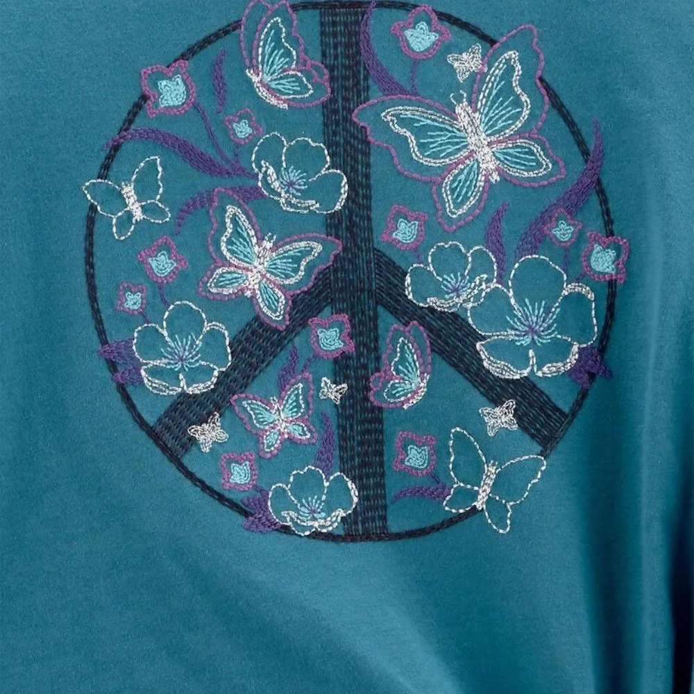 Girls Teal Long Sleeve Butterfly Tie-Front Long Sleeve Shirt‎ Top 5 New